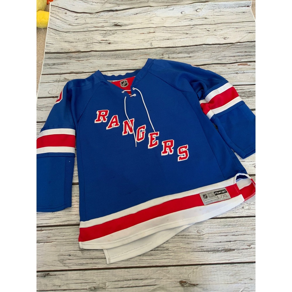 Reebok NHL New York Rangers Nik Antropov #80 Youth L/XL Hockey Jersey Blue CCM